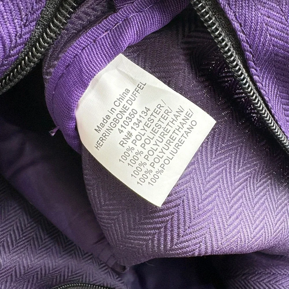 Converse Duffel Bag Unisex Purple Good Herringbone Chuck Taylor 410350